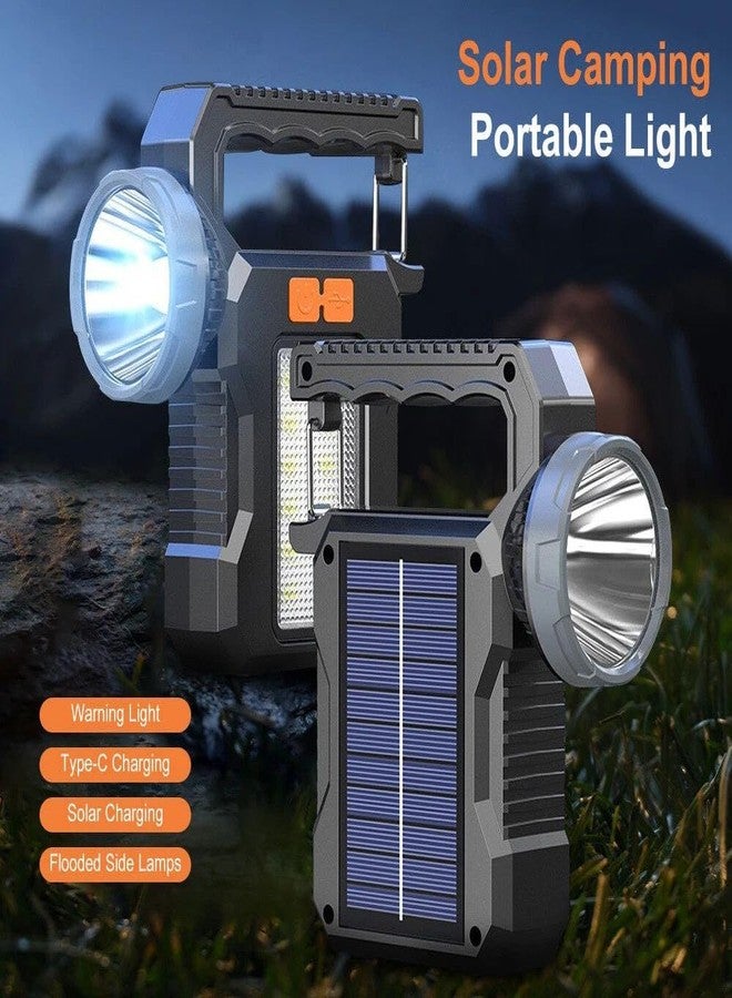Jenibri 1Pack, Solar Flashlight, Solar Powered Flashlight for Multi Function with Emergency，Portable Bright Camping Rechargeable Flashlights for Home, Outdoor Hiking, Power Outages - Image 3